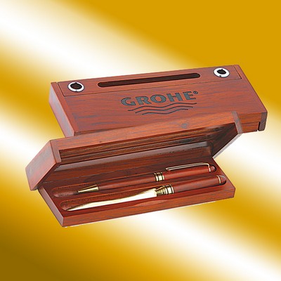 Rosewood Dual-Pen Box