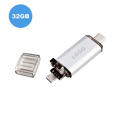 32GB US B 2.0 Type-C US B Flash Drive W/Water-proof Chip