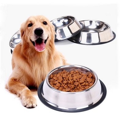 Stainless Steel Dog Bowls With Rubber Base