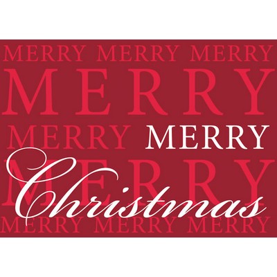 Red Merry Christmas Holiday Card