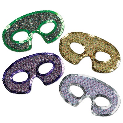 Sequin Lame Half Masks w/ Elastic