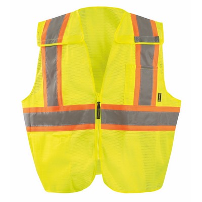 Class 2 Mesh 5 Point Break-Away Vest w/Reflective X-Back