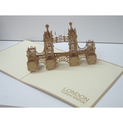 Custom Design Pop Up Card London Tower Bridge