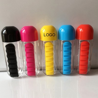 PC Water Bottle w/Pill Box