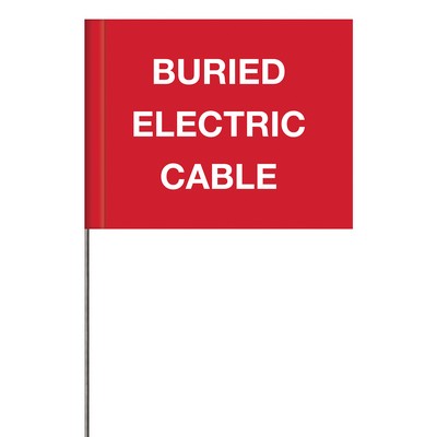 Generic Message Marking Flags - Buried Electric Cable Generic Message Marking Flags - Sewer