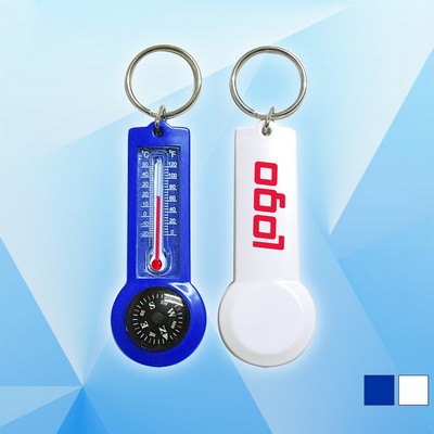 Compass & Thermometer Keychain