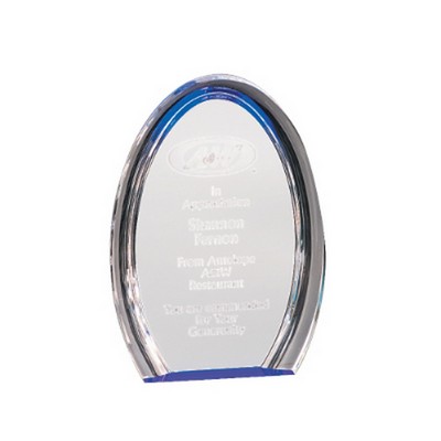 8" Blue Oval Halo Acrylic Award