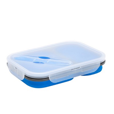 2-Compartment Reusable Silicone Lunch Box