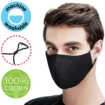 4 Layer Heavy Duty Cotton Face Mask w/Adjustable Ear Loop