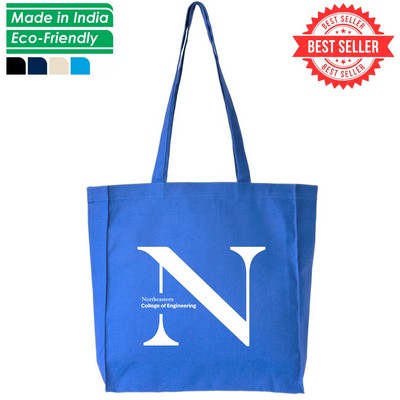 Grocery Shopping Canvas Tote Bag - Royal Blue