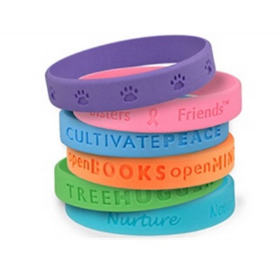 Debossed Silicone Wristbands