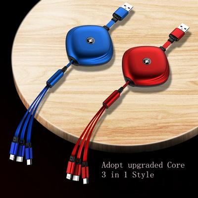 3 in 1 Charger Cable with Storage