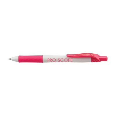 EnerGel-X® White Barrel Metal Tip Gel Ink Pen - Pink