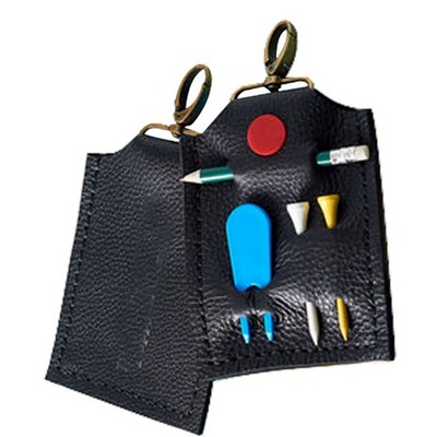 PU Leather Golf Bag Tee Holder