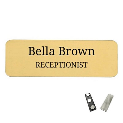 Magnetic Full Color Printed Plastic Name Badge 1"x3"