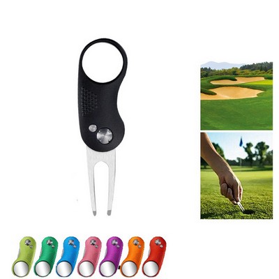 Metallic Retractable Golf Divot Tool