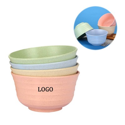 4 Pieces Wheat Straw Bowls Set