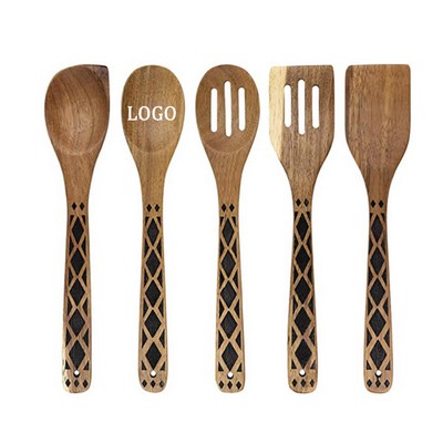 Acacia Wood Kitchen Spatula Set