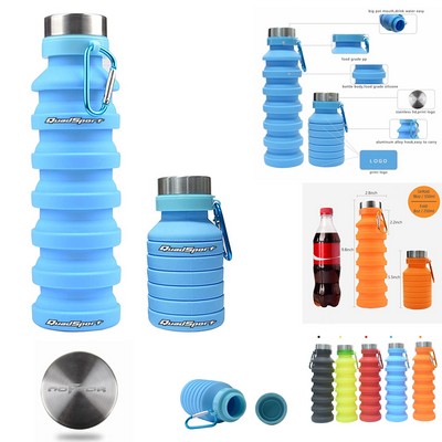 19 Oz. Eco-Friendly Silicone Water Bottle