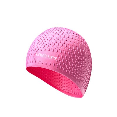 Bubble Style Silicone Swim Cap