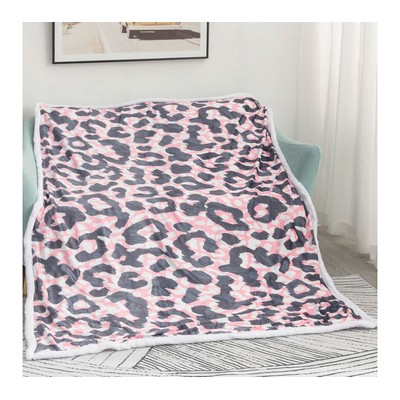 50" x 60" Sherpa Plush Crystal Velvet Throw Sublimation Blanket