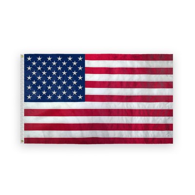 3'X5' Cotton 1ply USA Embroidered Flag;