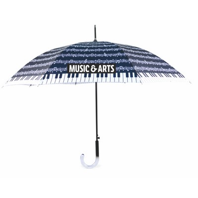 46" Arc Auto Open Piano/Music Design Print Umbrella