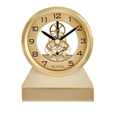 Bulova® Golden Eye Skeleton Movement Clock