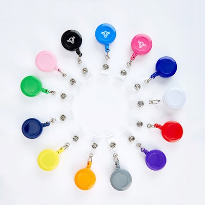 Round Retractable Badge Holder