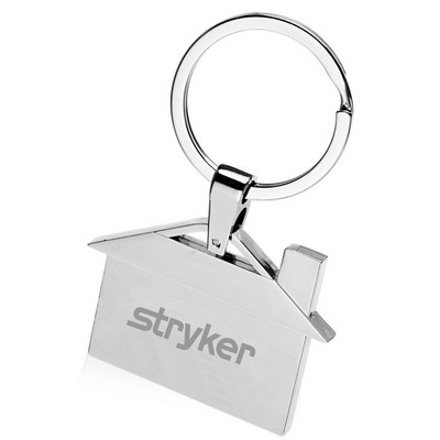 Metal Keychain Shaped Like Houses