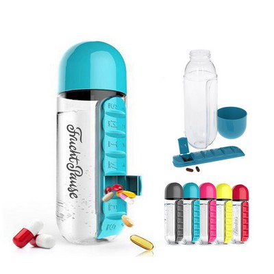 20 Oz. Daily Pill Organizer Water Bottle