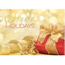 Golden Gift Holiday Card