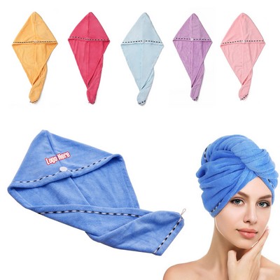 Hair Towel Wrap Turban Microfiber Drying Bath Shower Head