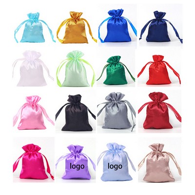 Satin Jewelry Bags With Drawstring