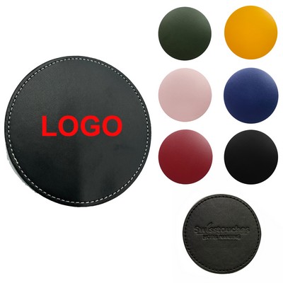 Round Leather Coaster