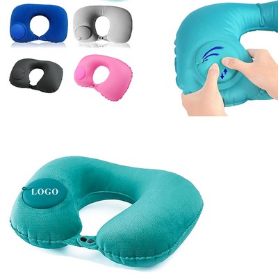 U-Shaped Portable Inflatable Travel Neck Pillow