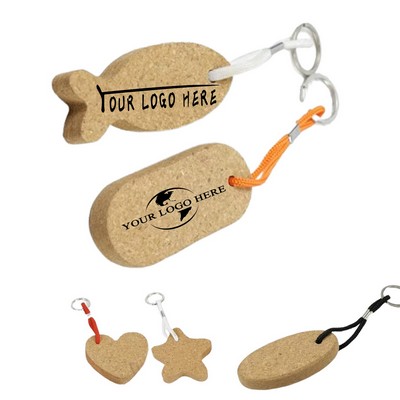 Fashionable Cork Float Keychain