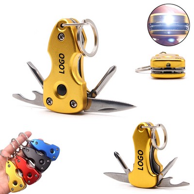 Multi Usage Knife Opener Screwdriver With Flashlight