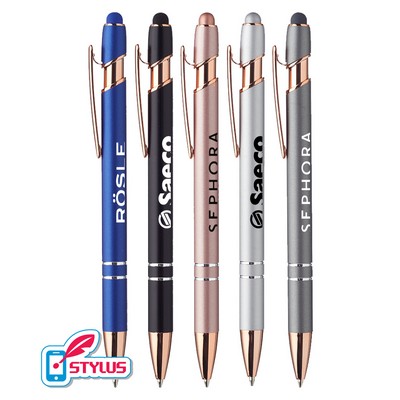 Union Printed - Majesty Stylus Pen with Rose Gold Trim