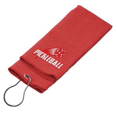 Waffle Texture Embroidery Pickleball Cooling Towel