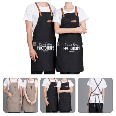 Cotton Canvas Apron with Pocket