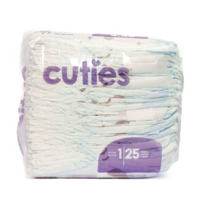 Cuties Diapers - Size 1, 8-14 lbs., 200 Diapers (Case of 1)