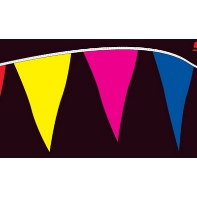 60' Fluorescent Standard Plasticloth Pennant (12" x 18")