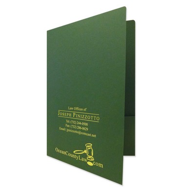 9-1/2"x14-1/2" Foil Stamped Round Corner Legal Presentation Folder with 4-1/2" Pockets