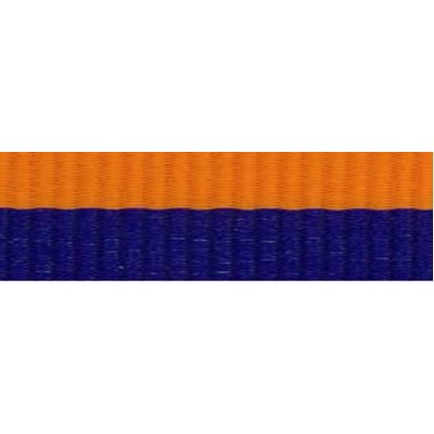 Snap Clip "v" Neck Ribbon 7/8"x32" - Blue / Orange