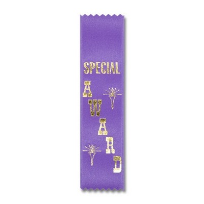 2"x8" Special Award Stock Lapel Award Ribbon