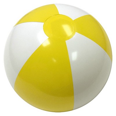 6" Inflatable Alternating Yellow/White Beach Ball