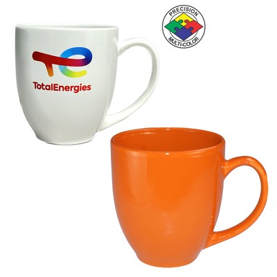 14oz Tangerine Orange Vitrified Bistro Mug (Screen Printed)