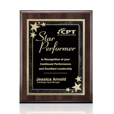 Farnsworth/Starburst Plaque - Cherry/Black 7"x9"