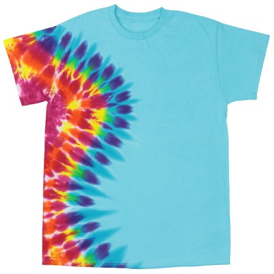 Robin's Egg Blue Rainbow Vertical Wave Short Sleeve T-Shirt